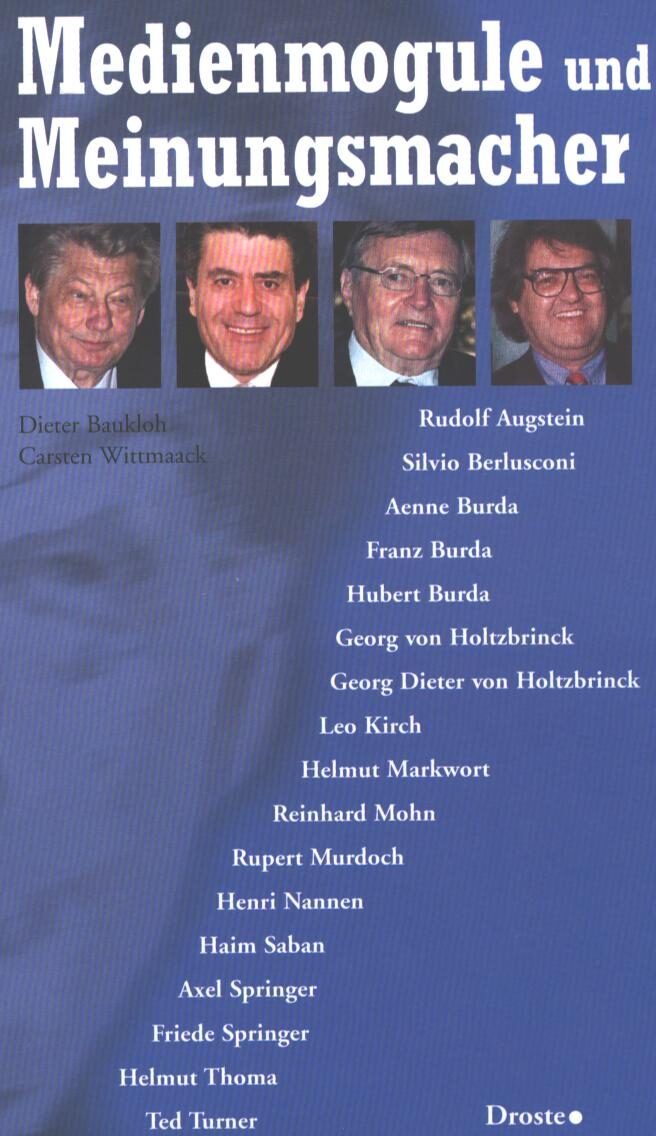 Buchcover „Medienmogule und Meinungsmacher“